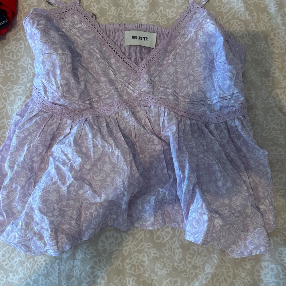 Hollister Women's Light Purple Floral Cami